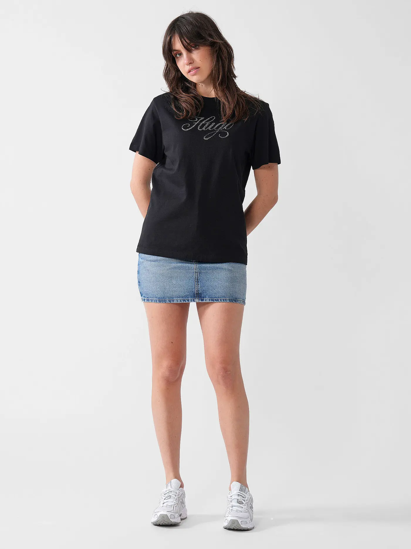 HUGO | T-Shirt VINTAGE | schwarz